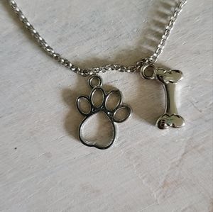 Paw bone necklace